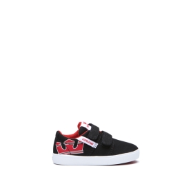 Supra Kids TODDLER STACKS II V Black/Risk Red/white Low Top Shoes | CA-18504